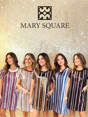MARY SQUARE- THE JULIA SEQUIN GAME DAY SHIFT DRESS